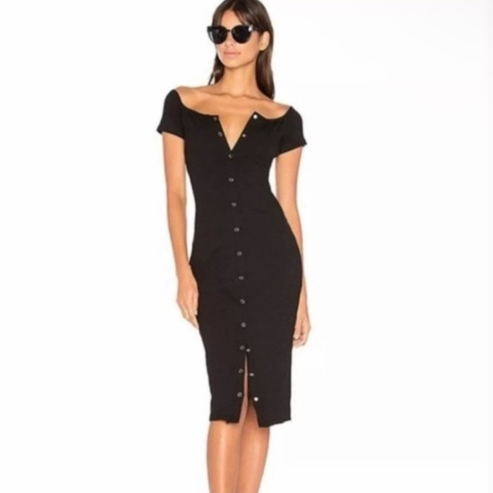 Privacy Please Rue Button Down Ribbed Dress